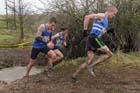 Peter Newton, 312 Lewis Timmins (both Morpeth) and 259 Carl Smith (Leeds AC) during the 2012 North East Championships, Summerhill Country Park, Hartlepool.